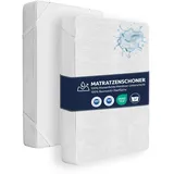 FORMEYA Matratzenschoner 180x200 aus Baumwolle | Oeko-TEX wasserdichte Matratzenauflage | Nässeschutz Spannbettlaken | Inkontinenz Unterlagen | Topper Matratzenschutz Wasserdicht