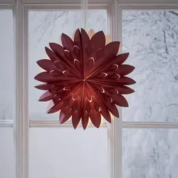 Papierstern Weihnachtsstern Faltstern Dekostern D: 40cm Fensterschmuck rot