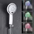 GuDoQi Led-duschkopf, Led-handbrause, 3-farben-duschkopf Mit 3 Farben Farbwechsel Temperaturregelung