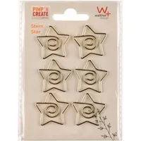 walther design Büroklammer gold Design Stern Scrapbooking