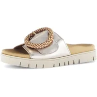 Gabor "Pantolette", Damen, Gr. 43 gold, Schuhe Pantolette