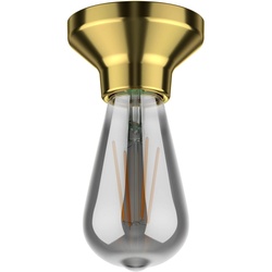 ledscom.de Deckenleuchte Elektra Porzellan gold + LED Lampe 240lm, extra-warmweiß
