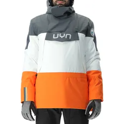 UYN MAN  NATYON FLAG JACKET HALF ZIP - Iron Gate/Blanc/Scarlet Ibis - S