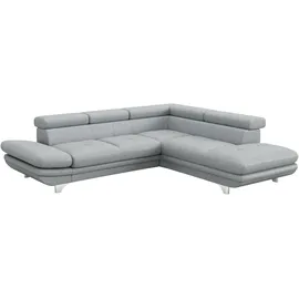 Cotta Ecksofa Kunstleder L-Form 3-Sitzer Grau