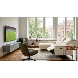 OTTO home Ecksofa OTTO HOME "LUND, Naturleder, L-Form, 261cm, man./elektr. Relaxfunktion (USB-A)", beige (creme), B:261cm H:97cm T:179cm, Echtleder 100% Echtleder;Kunstleder 100% Polyurethan, Sofas, Ecksofa, und Kopfteilverstellung
