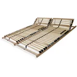 Sleepneo Lattenrost, Buche, Holz, 7-Zonen, 200x200 cm, Hergestellt in Deutschland, Blauer Engel, TÜV Süd, verstellbar, Schlafzimmer, Lattenroste