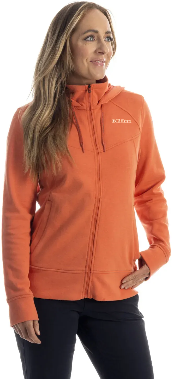 Klim Basin, zip hoodie women - Orange - XS