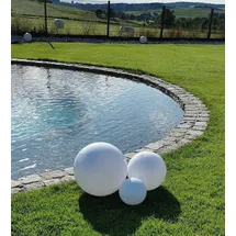 Trango 3er Set 202530WB 20/25/30cm Durchmesser *Snow* Kugelleuchte inkl. LED Leuchtmittel