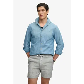 Superdry für Herren. M7110520A Shorts Merchant LINEN hellgrau L, Lässig, Leinen,