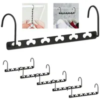 Relaxdays 18 x Raumsparbügel schwarz