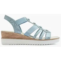 Komfort Keilsandalette - Damen - blau