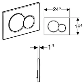 Geberit Sigma01 Betätigungsplatte weiß