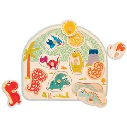 B.TOYS B. Stomping Dinos - Holzpuzzle Dinos 8-teilig