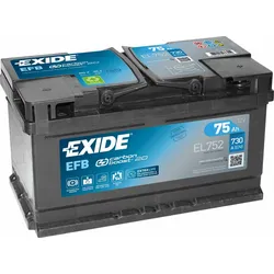 Exide EL752 Start-Stop EFB 12V 75Ah 730A Autobatterie