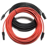 Smartec Solar Allin - Solarkabel Verlängerungskabel Rot/Schwarz 4 - 6mm2 mit montiertem Stecker 2x 30m 4mm2