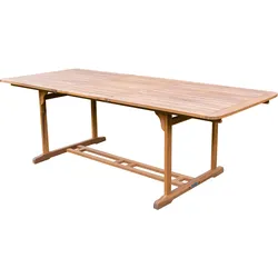 OUTFLEXX Ausziehtisch, natur, Akazie, 150/200 x 90 cm, Ausziehfunktion