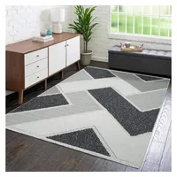 Carpet City Teppich-Läufer Kurzflor Flur - Grau - 80x150