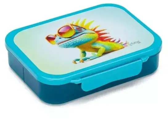 Lunchbox mit Chamäleonmuster, unterteilt