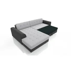 Fun Möbel Ecksofa Sofa SARRA mit Schlaffunktion Stoff Fresh Dunkeltürkis Ottomane Links