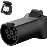 Spalivivre Adapter V2L für MG EV, Typ 2 auf Schuko Adapter für Ladesäule, 16A 220V 3.5KW Ladeadapter Kompatibel mit MG4, MG5, MG ZS EV, Staubdicht