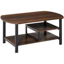 HOMCOM Couchtisch E1 Spanplatte, Eisen