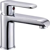 BADLAND Waschtischarmatur Wasserhahn Kleine SIROS Mischbatterie für Badezimmer in Silber