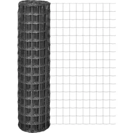 vidaXL Eurozaun Stahl 10 x 1,5 m Grau