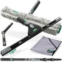 Unger Fensterwischer 6in1 Carbon-Stangen-Glasreinigungsset Schwarz 1 Set