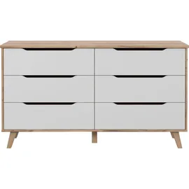 Forte Vankka 154,7 x 86,3 x 42 cm Planked Eiche / Weiß