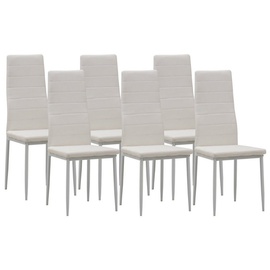 Albatros Esszimmerstühle MILANO 6er Set, Weiss - Polsterstuhl mit Kunstleder-Bezug, Modernes und Stilvolles Design am Esstisch - Küchenstuhl