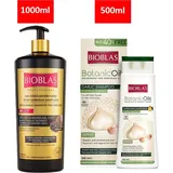 BIOBLAS Knoblauch Sparset l Schwarzer Knoblauch Shampoo 1000ml + Knoblauch Shampoo 500 ml