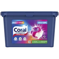 Coral Waschmittel All in 1 Caps Optimal Color 16 WL  0,339 kg Packung 4er Pack