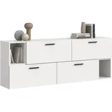 xonox.home Xonox Wohnwand, Weiß, Holzwerkstoff, 176x97x34 cm Wohnzimmer, Wohnwände, Anbauwände