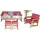 aea Designer Gartenmöbel Set 5-tlg. Rot