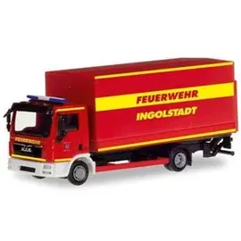 HERPA 094221 - MAN TGL Planen-LKW mit Ladebordwand Feuerwehr Ingolstadt 1:87