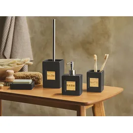 Beliani Badezimmer Set 4-teilig Seifenhalter grau