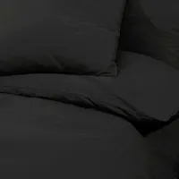 VidaXL Bettwäsche-Set Schwarz 200x200 cm Leichte Mikrofaser