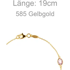 Jobo Goldarmband Gelbgold 585 19 cm