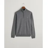 GANT Superfine Lambswool Halbzippullover - Charcoal Melange - XL