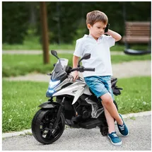 aiyaplay Elektro-Kindermotorrad 12V mit MP3, USB, LED-Scheinwerfer, weiß (1-tlg)