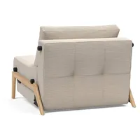 INNOVATION LIVING Schlafsessel Cubed 90 Eiche Stoff Sand Grey