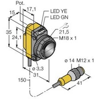 Turck Reflexions-Lichtschranke QS18VP6LPQ5 3063188 1St.