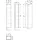 Geberit iCon Hochschrank 36 x 180 x 29,1 cm Weiß Glas