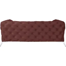 Home Affaire Chesterfield-Sofa »Amaury« aufwändige Knopfheftung, moderne Chesterfield Optik, Fußfarbe wählbar rosa