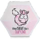NICI 47638 Kissen Einhorn Pink Diamond diamantförmig Hexagon 30x25cm