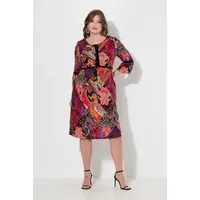 MIAMODA Jerseykleid Shirtkleid Patch-Muster Rot 48