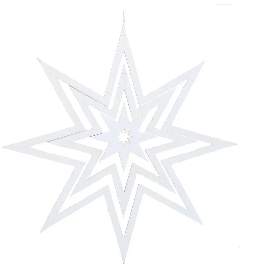 Dekohänger Star 35cm weiß