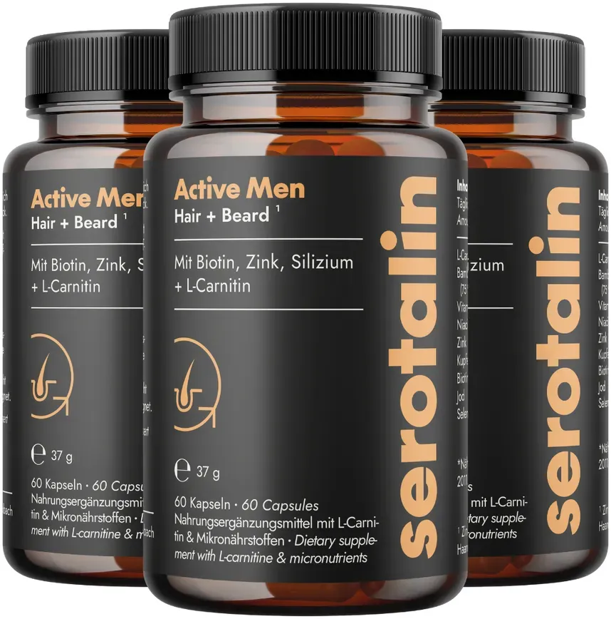 serotalin Active Men Hair & Beard1 - 3 x 60 Kapseln