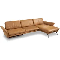 himolla Ecksofa Monheim Mikrofaser Braun Cognac 280 x 174 cm