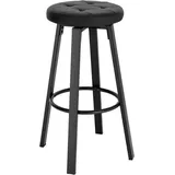 Woltu Barhocker mit drehbarem Sitz Φ 35,5 cm gepolsterter Hocker 120 kg belastbar Schwarz